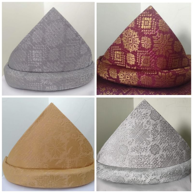 TANJAK/TENGKOLOK/DESTAR SONGKET PREMIUM ASLI MELAYU | MODEL TANJAK MELAYU