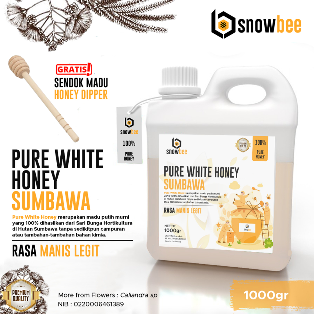 

MADU PUTIH HUTAN SUMBAWA MURNI 1KG | SNOWBEE PURE WHITE HONEY MADU PUTIH MURNI & MANIS
