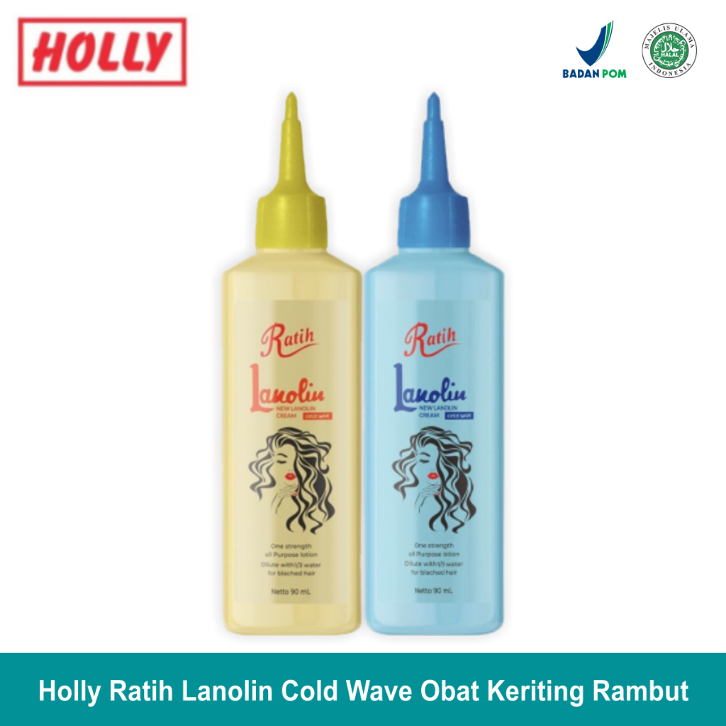 Holly Ratih Lanolin Cold Wave Obat Keriting Rambut 90ml