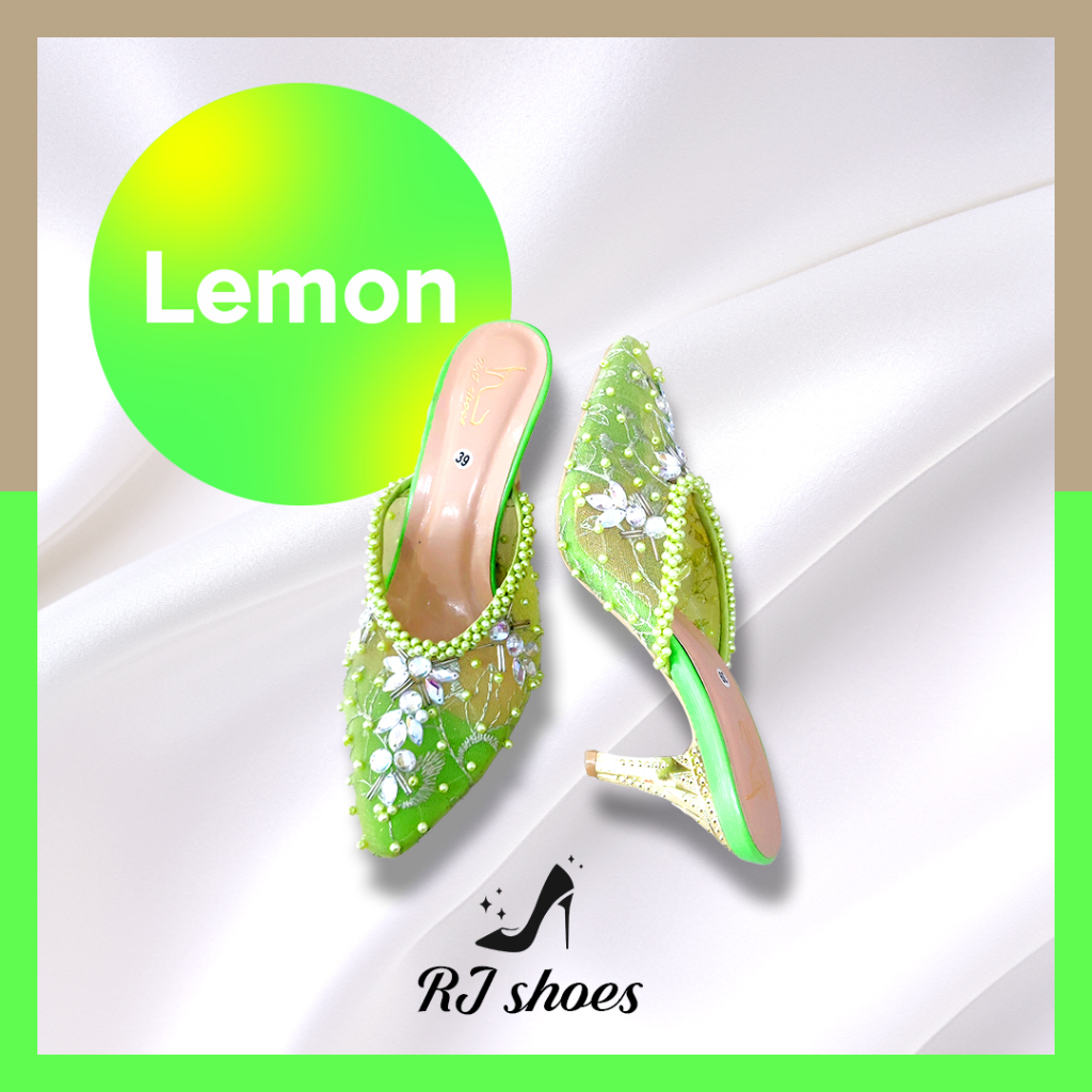 SELOP WANITA - LEMON - Heels Kaca 7cm - RJ Shoes