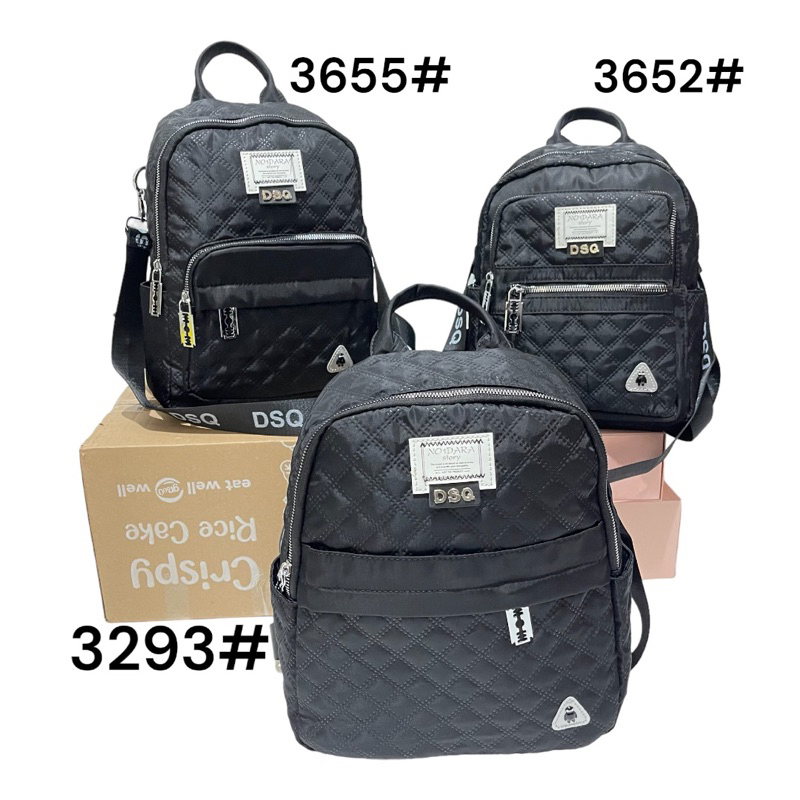 Tas Ransel Wanita Import DSQ Backpack Black Edition