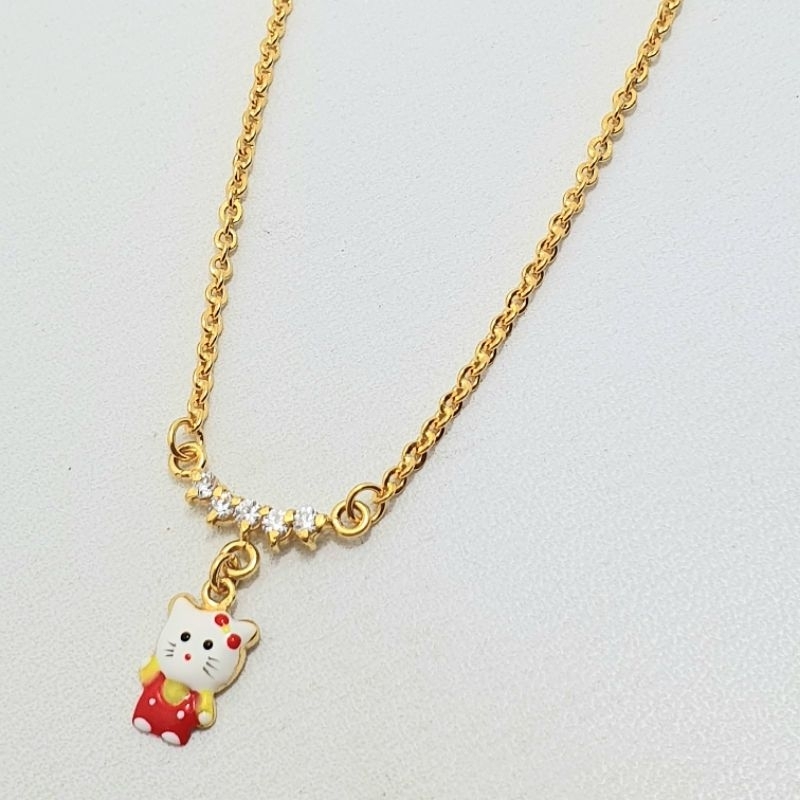 Kalung Rante Anak Emas Muda Gambar Hello Kitty 3 Gram