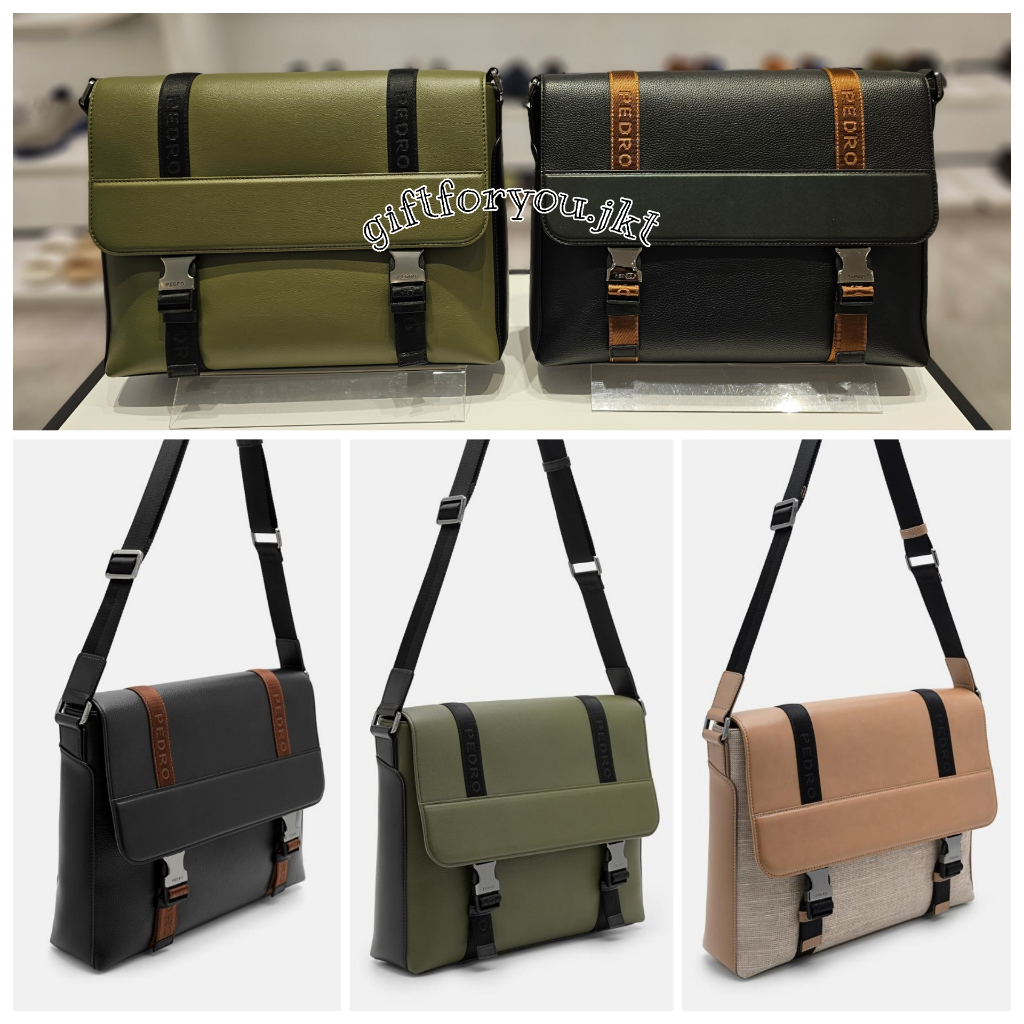 Tas Pria Pedro Rigby Messenger Bag Original Cowok Man Laki Laki