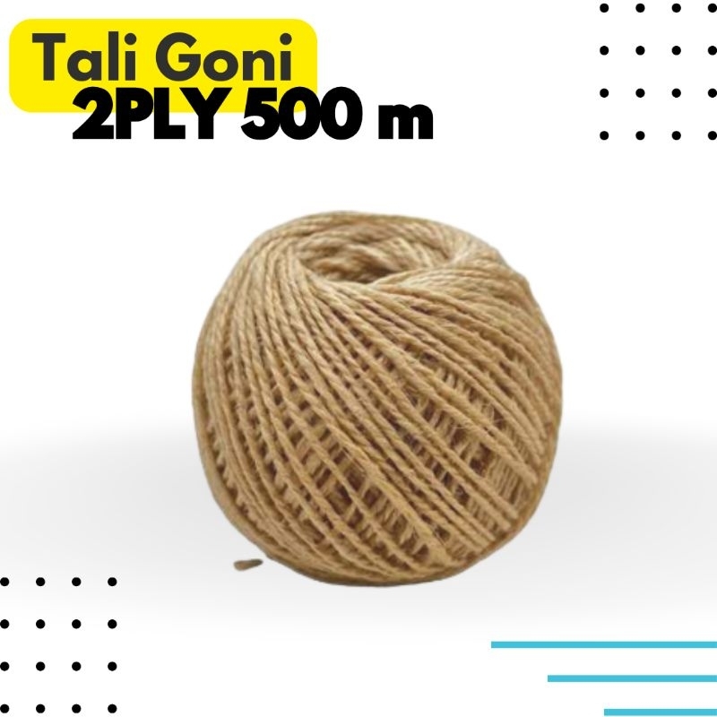 

Tali Rami Goni 2 ply panjang -+500 meter tali kerajinan cocok untuk tali kado tali undangan tali paperbag Tali rami roll