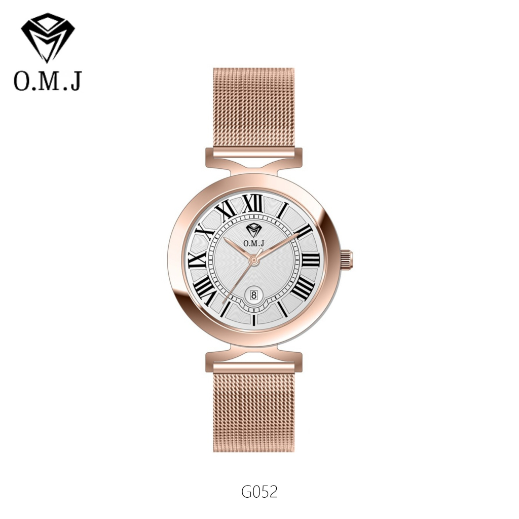 COD OMJ Watch G052 Jam Tangan Wanita Original Terbaru 3ATM Anti Air Fashion Simple Santai Elegant Lu