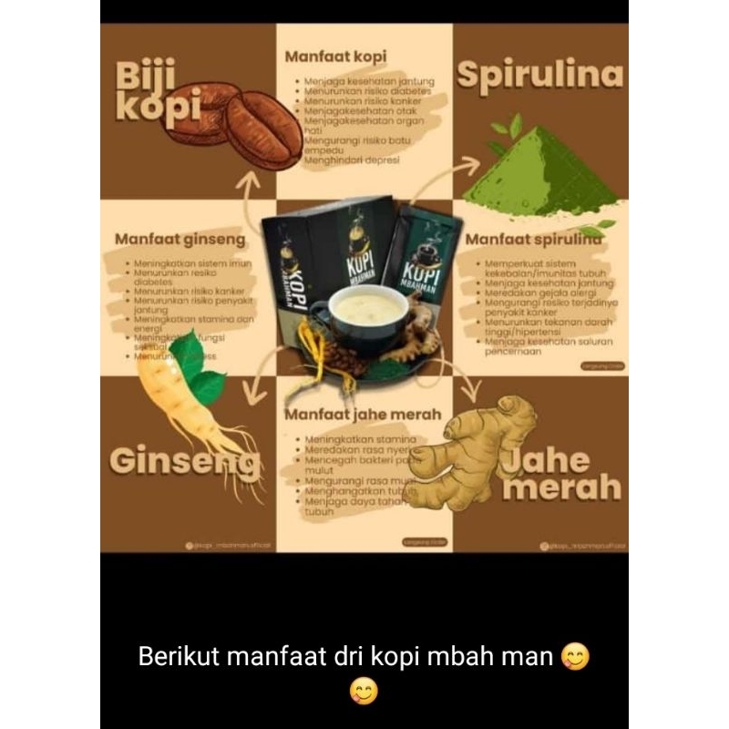 

Kopi mbahman 1 box isi 10 pc @ 25 gr