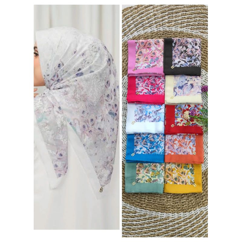 Eddera series hijab voal pin  button