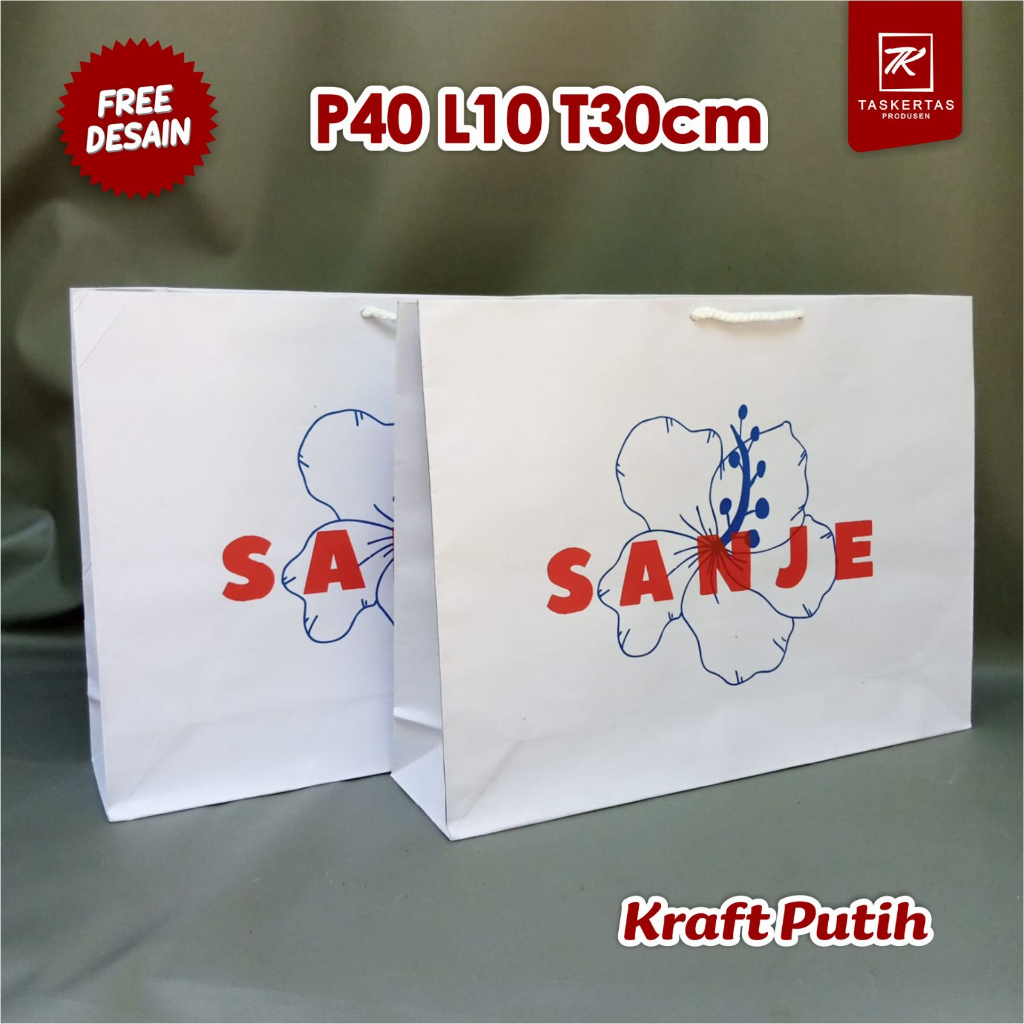 

Paperbag Sablon Custom Bahan Kraft Ukuran Besar Free Desain