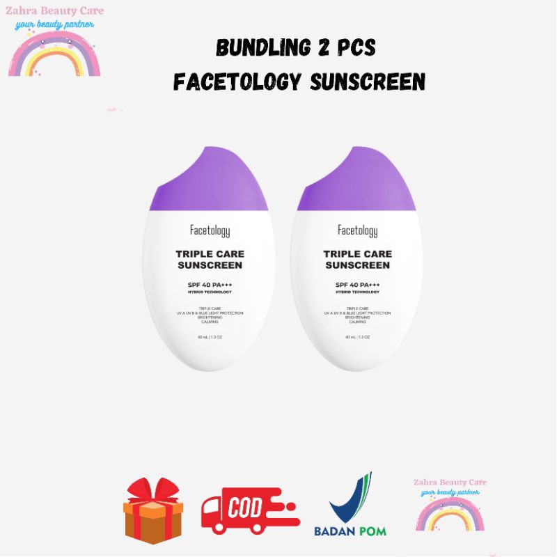 [Free Gift] Paket Bundling 2 Pcs Triplecare Sunscreen Facetology