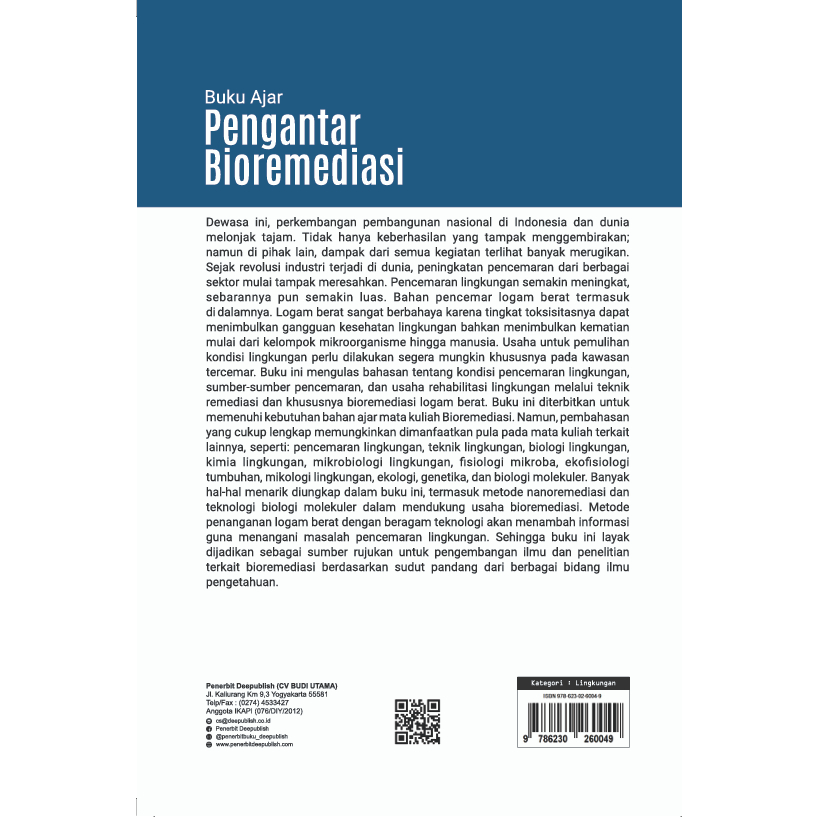 Deepublish - Buku Ajar Pengantar Bioremediasi - BUKU BIOLOGI