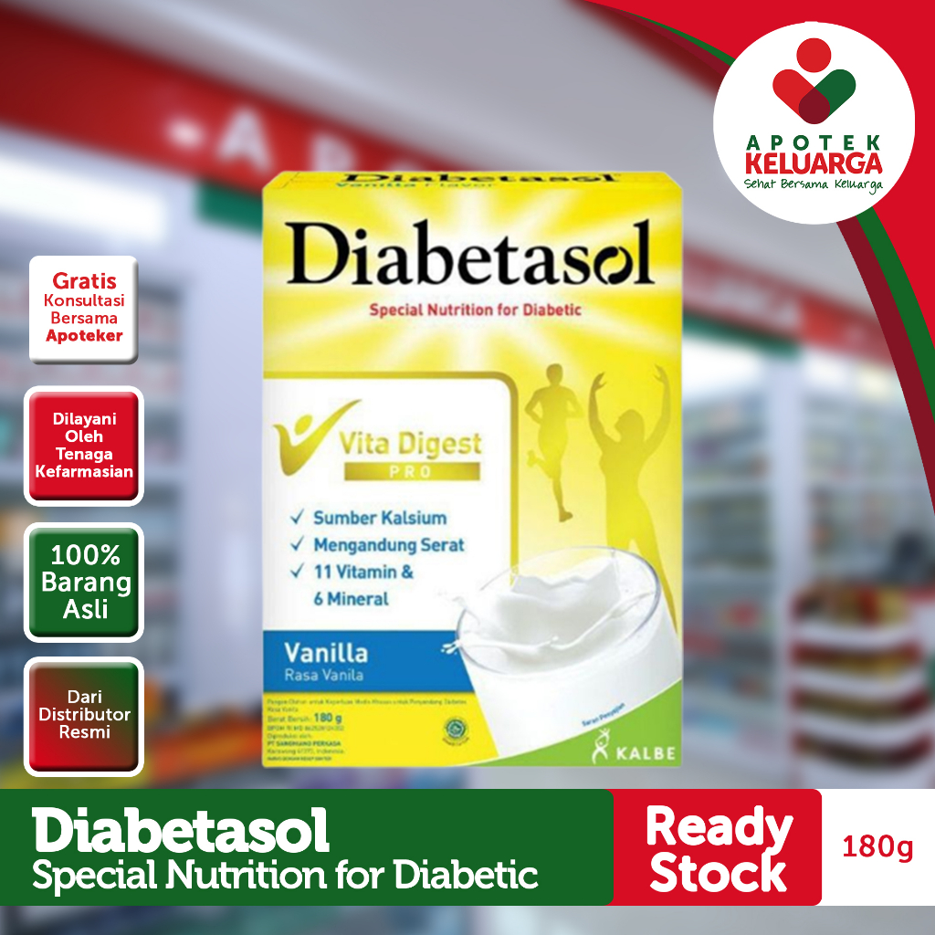 

Diabetasol Vita Digest Pro Susu Rasa Vanilla 180 g