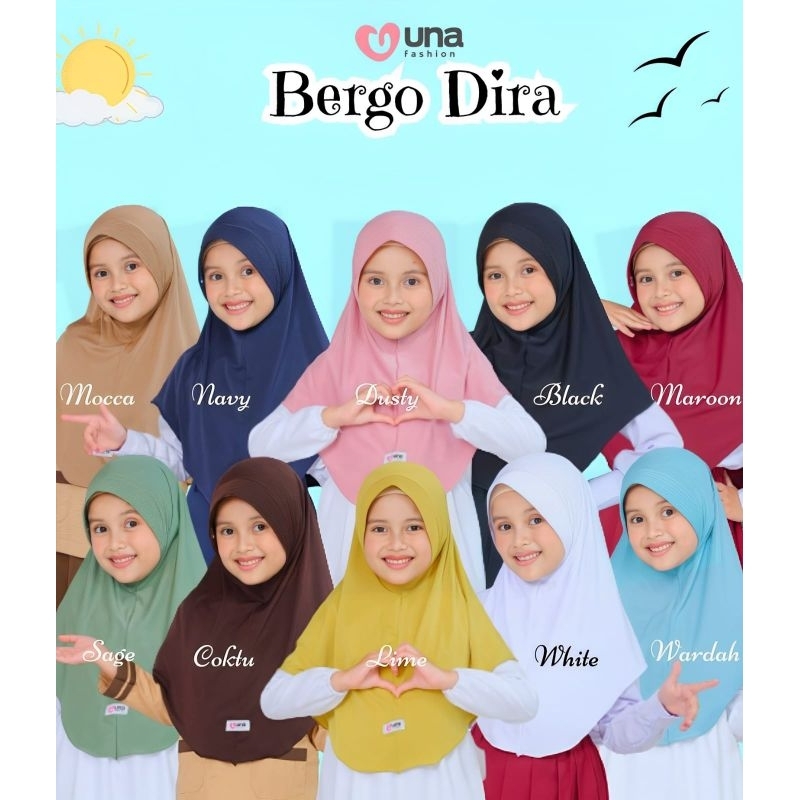 Bergo Dira Una fashion || daily anak || sporty anak ||