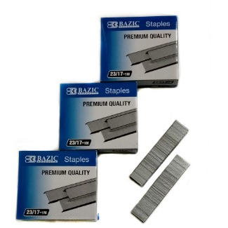 

Isi Stapler/Staples BAZIC 23/17-1M (1000 Pcs)