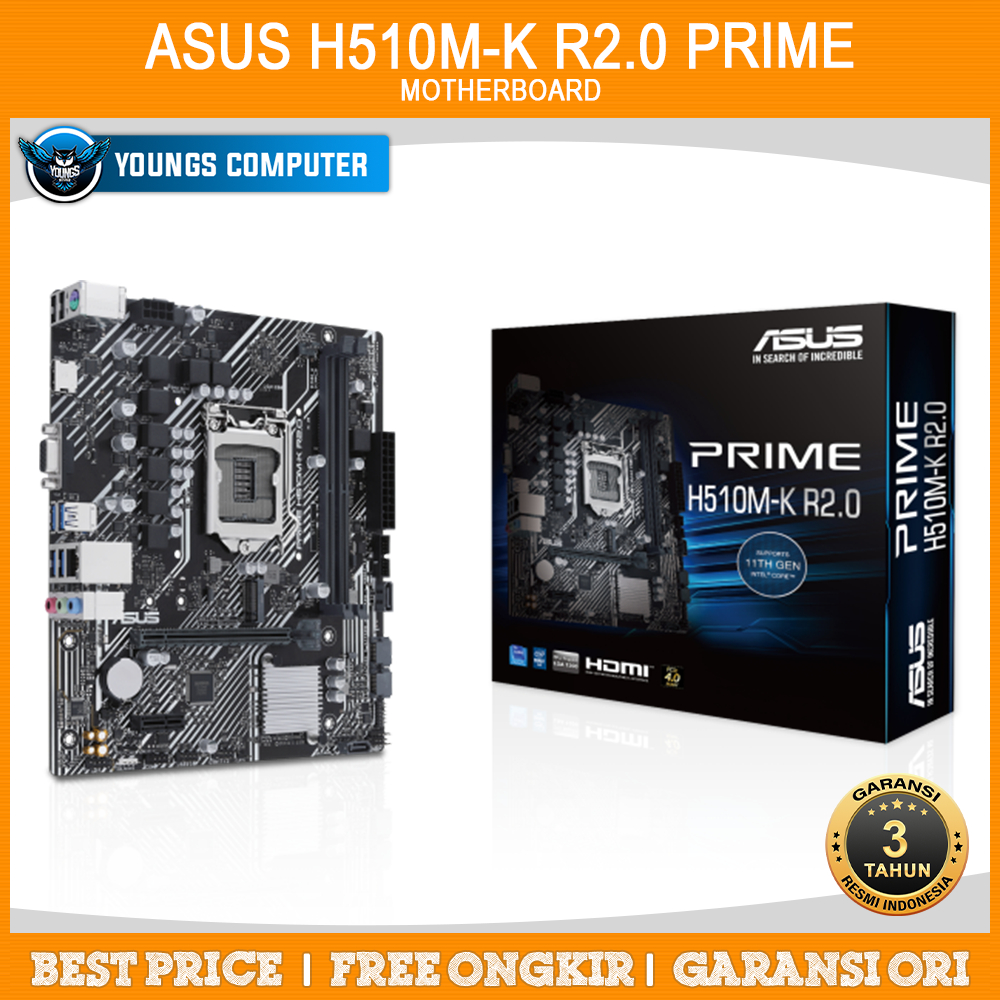 ASUS H510M-K R2.0 PRIME MOTHERBOARD H470 INTEL LGA1200 DDR4 microATX