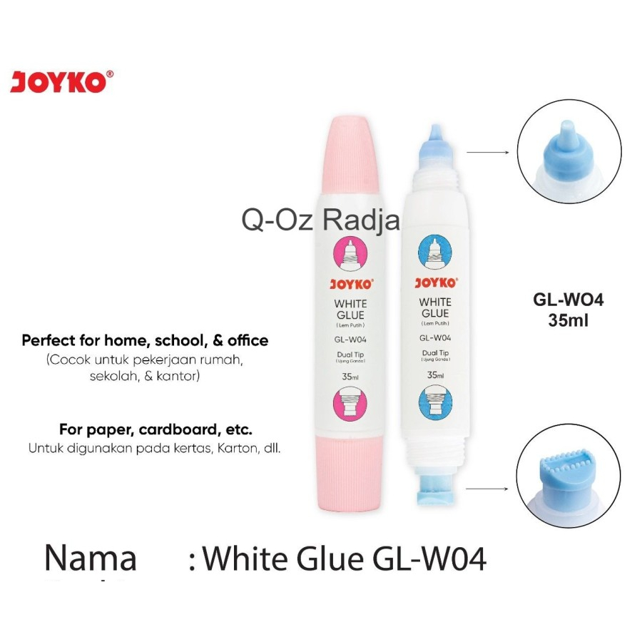 

Lem Putih / White Glue Joyko GL-W04 Dual Tip (Ujung Ganda)