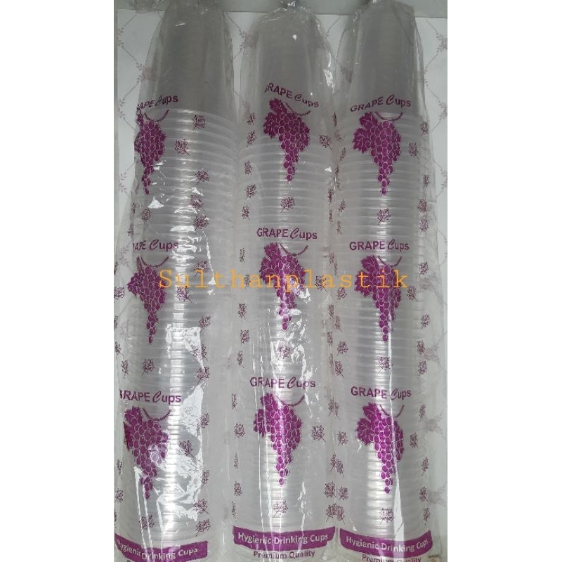 Gelas Cup Plastik 120ml Ulir, Cup 8oz Ceria, Cup Grape/Anggur, Cup 10oz, Cup 12oz, Cup 14oz, Cup 16o