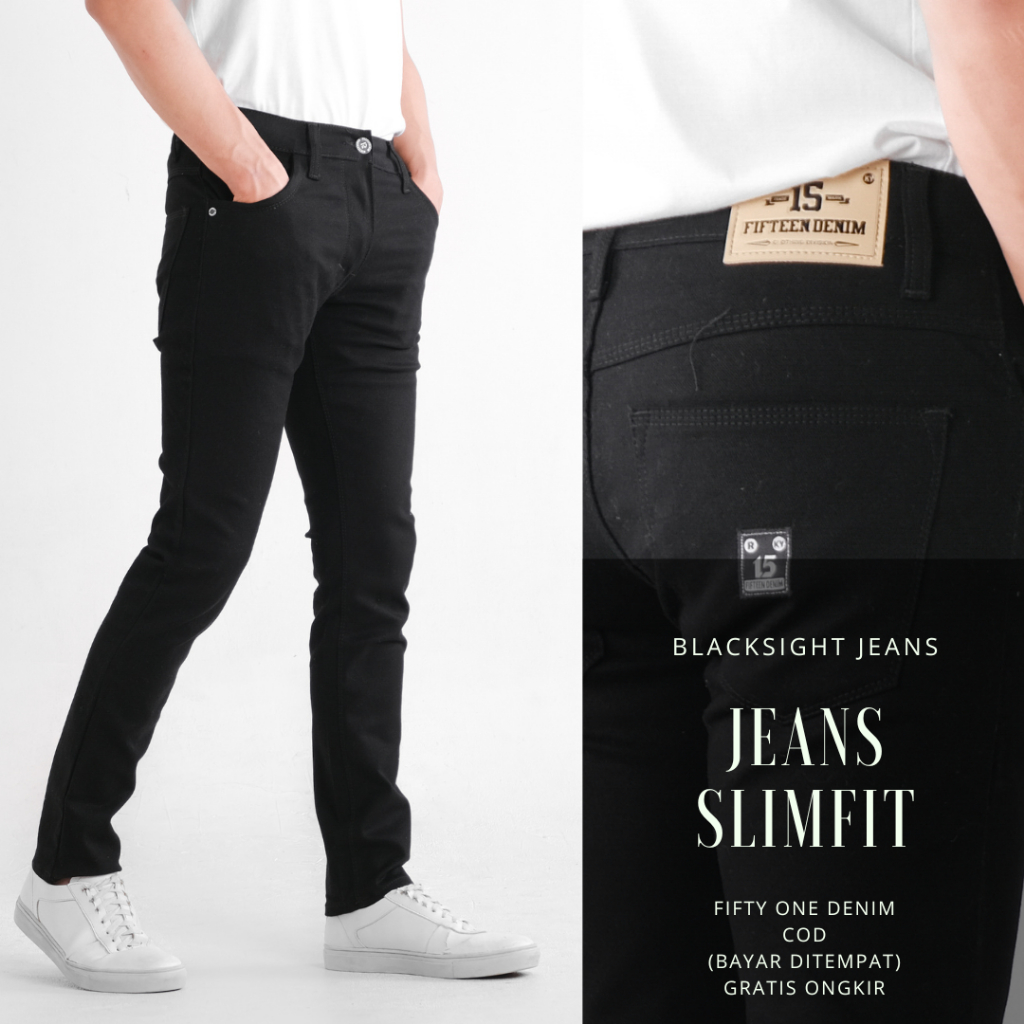 FIFTEEN DENIM - Celana Jeans Pria Slim Fit Streetch Original New Fifteen Denim / Celana Pria Jeans