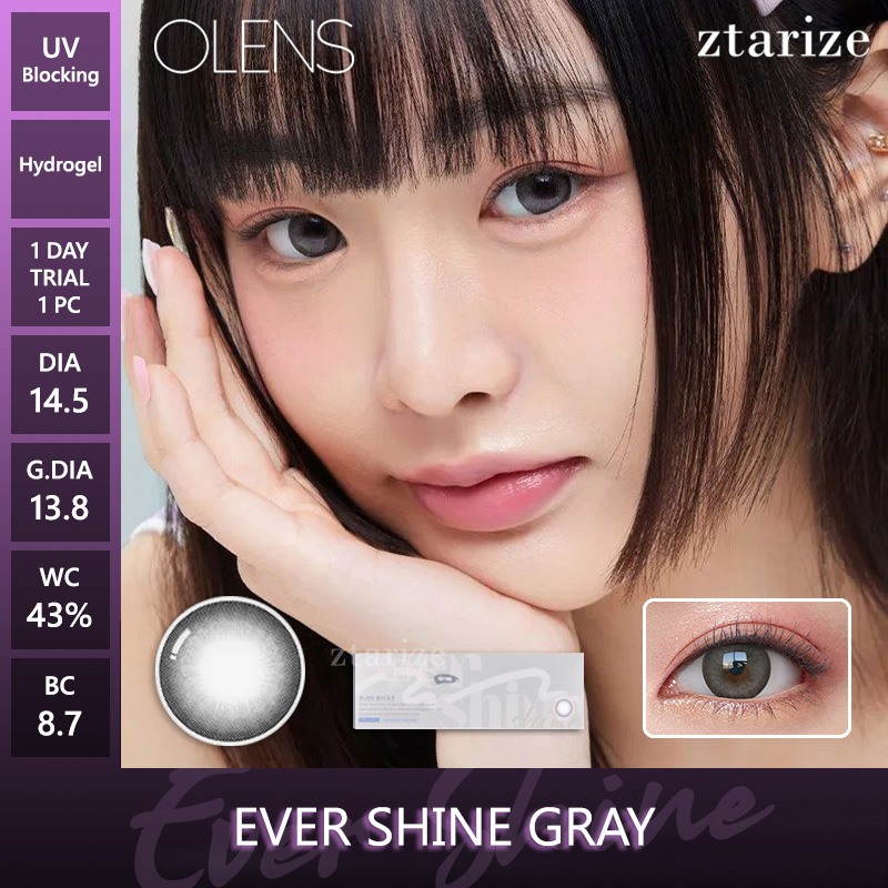 ztarize - Ready Stock - Trial OLENS 🇰🇷 Ever Shine Gray 1 Day Daily Soft Contact Lens 1 Pc - OLENS x 