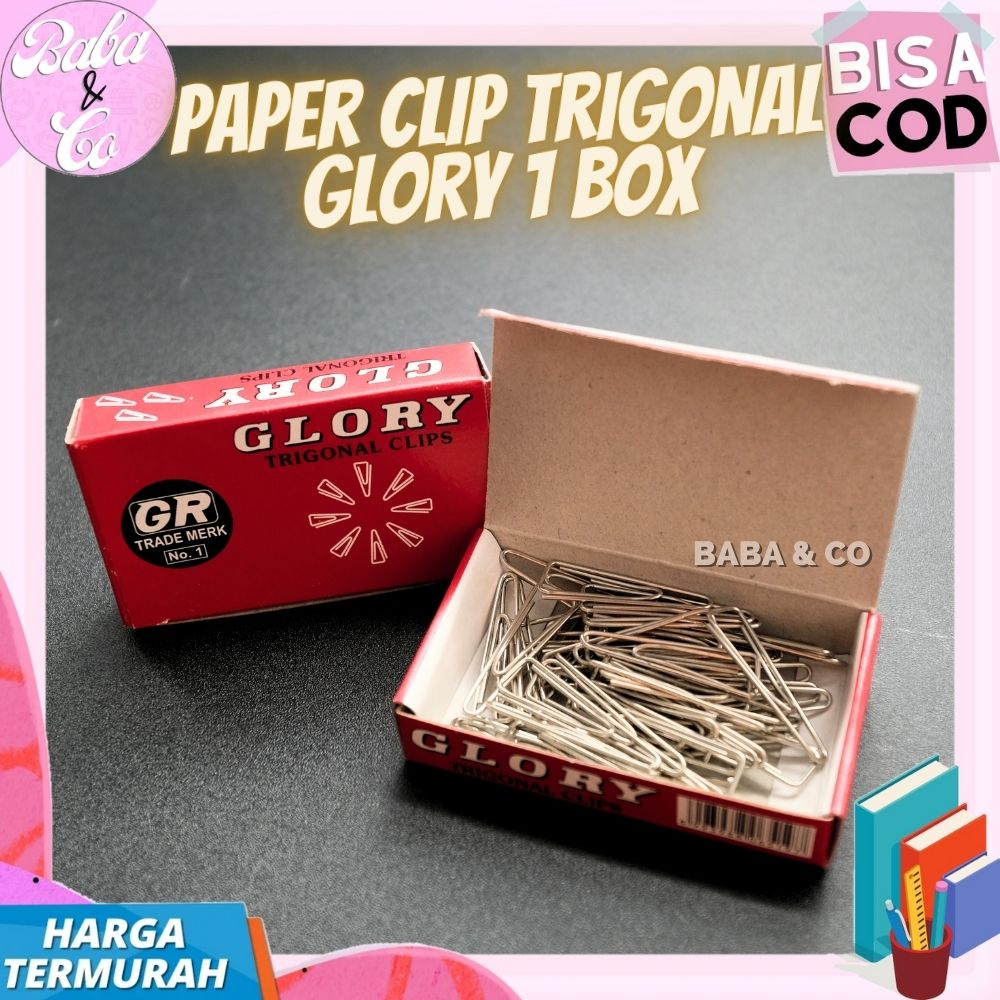 

PAPER CLIP GLORY 1 BOX 50pcs PAPER CLIP MURAH GROSIR PENJEPIT KERTAS KLIP KERTAS 1 BOX