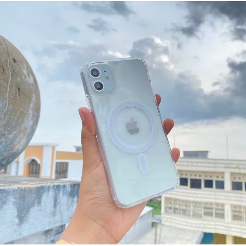 Clear Case Magsafe Full Cover Akrilik IPHONE X XS XR 11 12 13 14 14+ PRO MAX PLUS Magnetic Case Beni