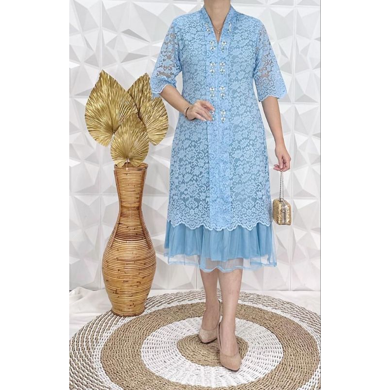 dres mute Kartini dres brokat dres kebaya