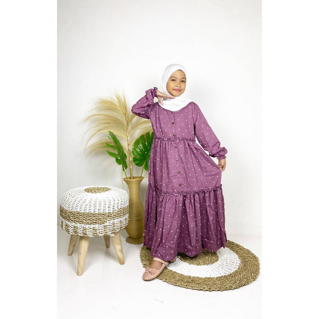 Gamis Anak Bahan Katun Rayon Gamis Anak Tanggung Usia 3-12 tahun