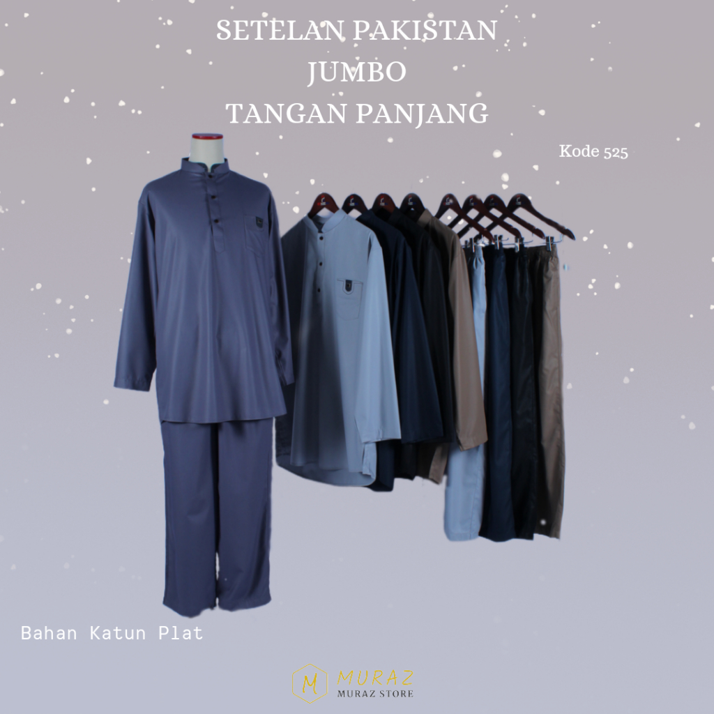 525 Koko Setelan Jumbo Lengan Panjang / Setelan Pakistan Kurta Dewasa / Koko Kurta Benzema Muslim / 