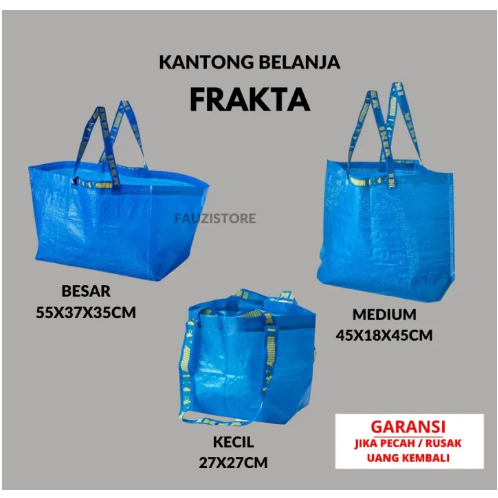 Tas Kantong Belanja Lipat Shopping Bag Pasar Ikea Frakta Tas Belanja Emak Emak Serbaguna