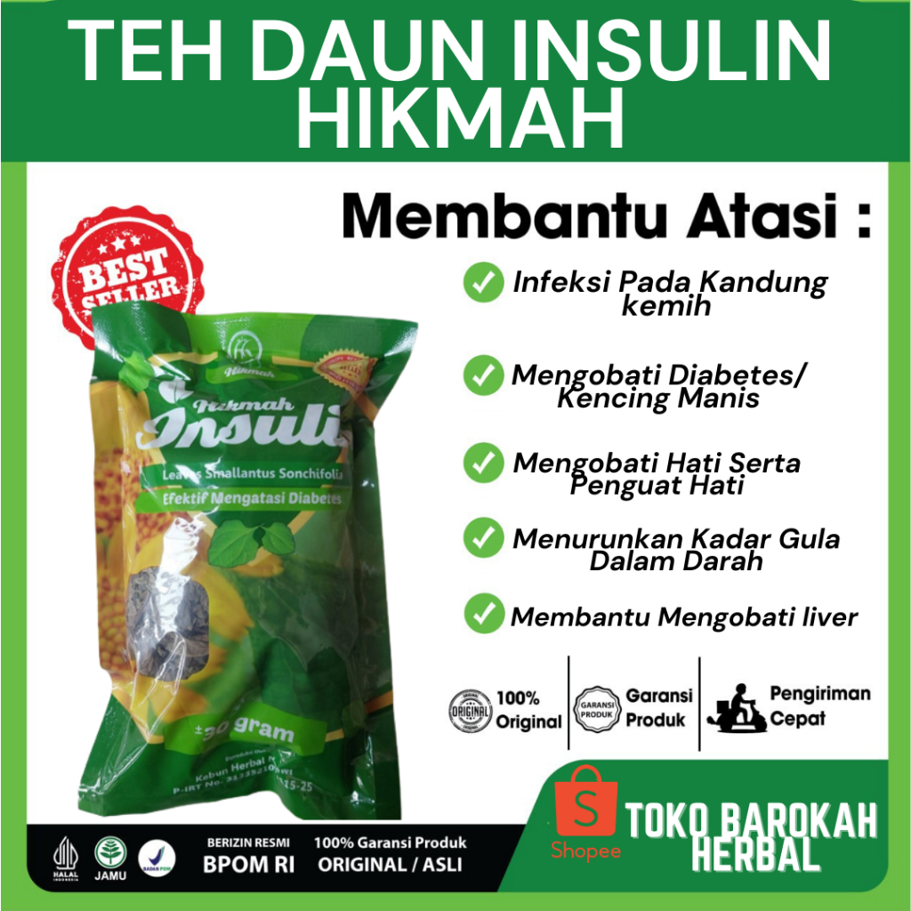 

Teh Daun Insulin Hikmah / Yakon Untuk Diabetes Dan Kolesterol Asli Original