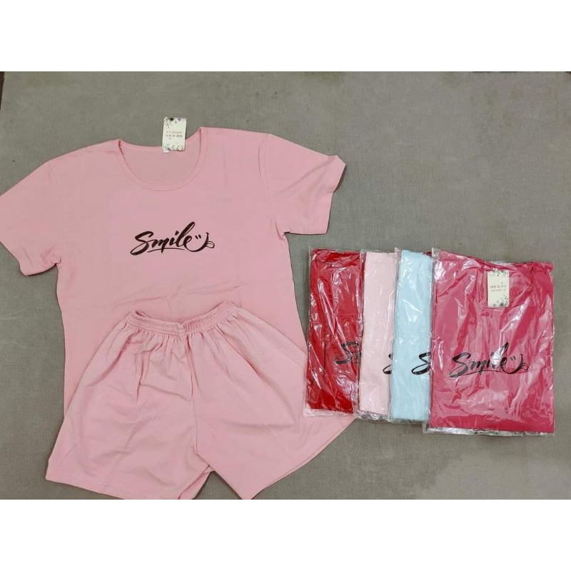 BAJU SANTAI SETELAN CELANA PENDEK WANITA / ONE SET KAOS DEWASA IMPORT