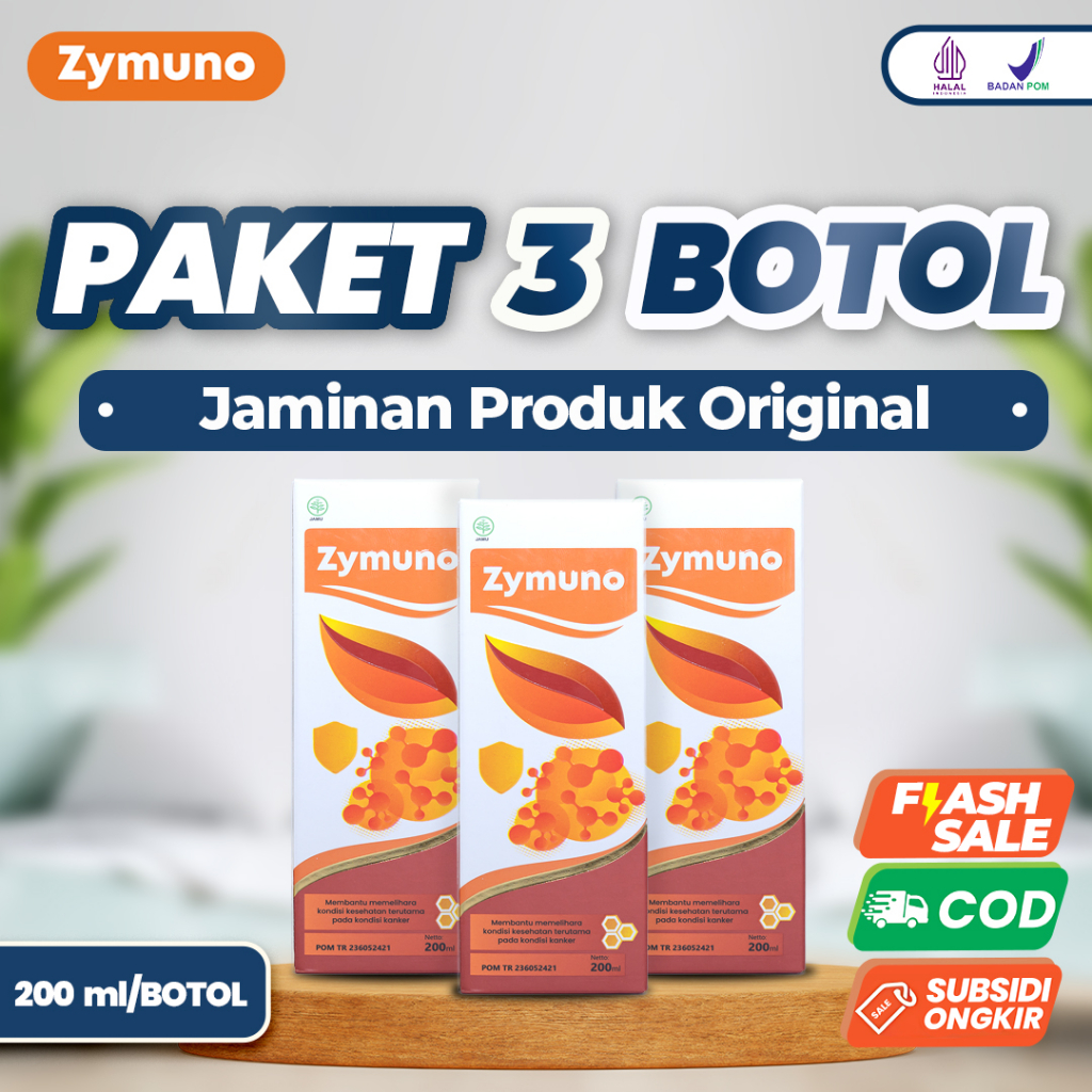 [PROMO] ZYMUNO 3 BOX - Vitamin Herbal Tingkatkan Daya Tahan Tubuh Bantu Proses Penyembuhan Kanker Imun Jaga Kesehatan Tubuh Cegah Flu Demam Batuk Masalah Pencernaan Bantu Percepat Penyembuhan Penyakit Isi 200ml