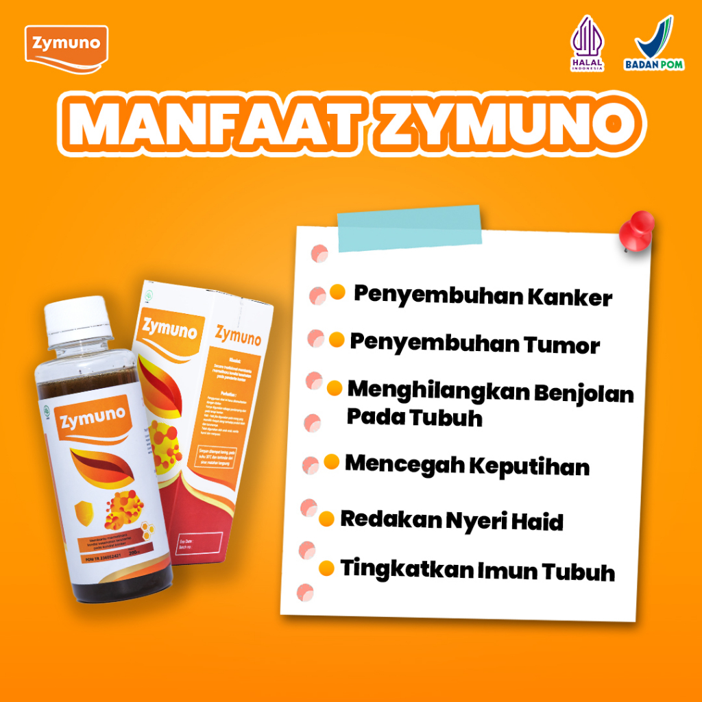 [PROMO] ZYMUNO 3 BOX - Vitamin Herbal Tingkatkan Daya Tahan Tubuh Bantu Proses Penyembuhan Kanker Imun Jaga Kesehatan Tubuh Cegah Flu Demam Batuk Masalah Pencernaan Bantu Percepat Penyembuhan Penyakit Isi 200ml