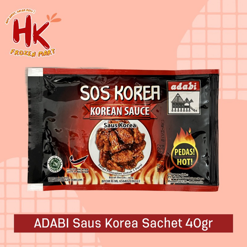 

Adabi Saus Korea 40gr sachet | sos korean spicy buldak samyang HK Frozen Mart