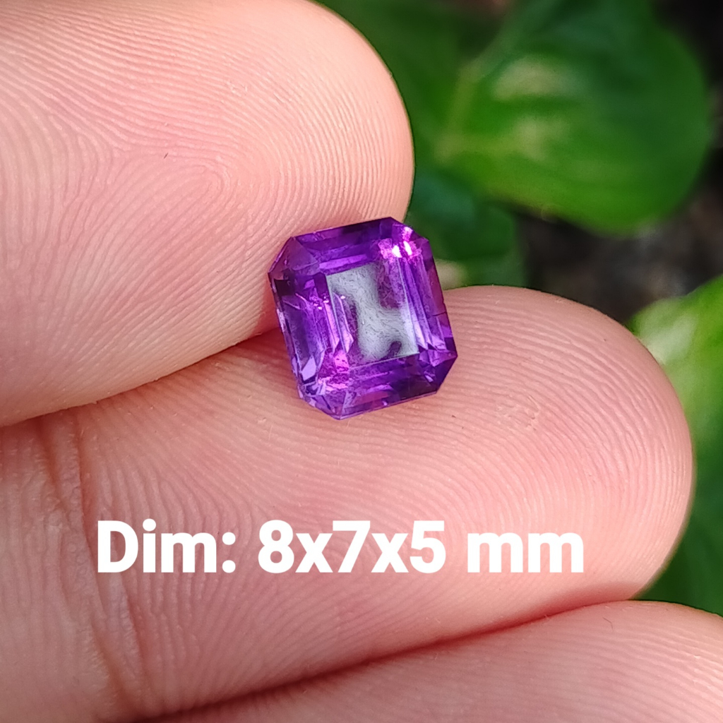 BATU KECUBUNG UNGU KALIMANTAN PERSEGI cek batu lainnya ada ruby wulung bacan akik zamrud katilayu ci