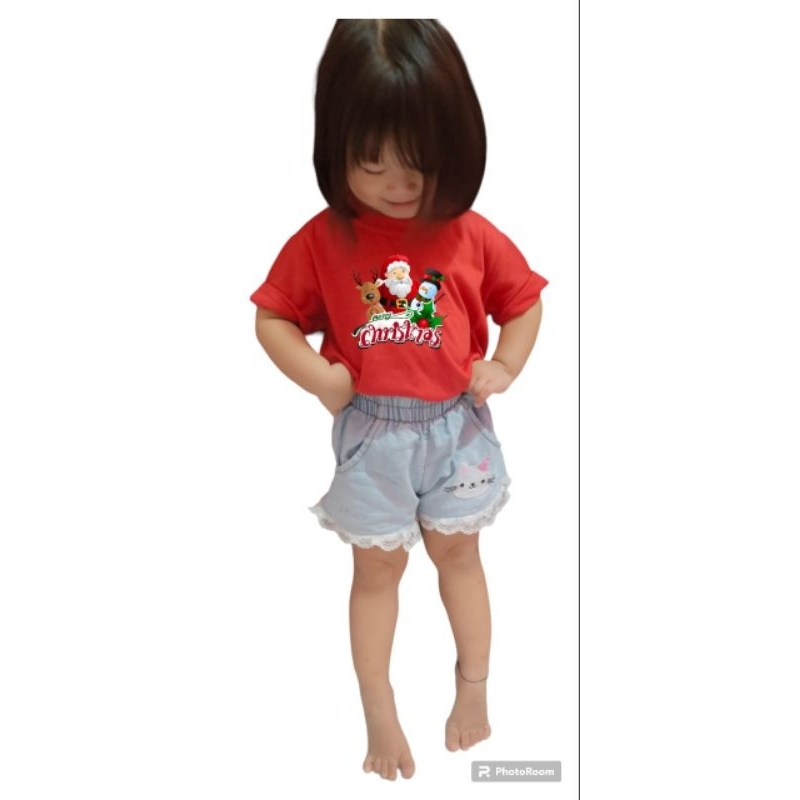 kaos anak natal Merry christmas