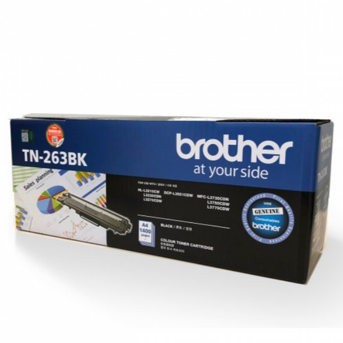 Brother Toner TN263BK TN-263C/M/Y Original for DCP-L3551CDW TN-263 / TN263