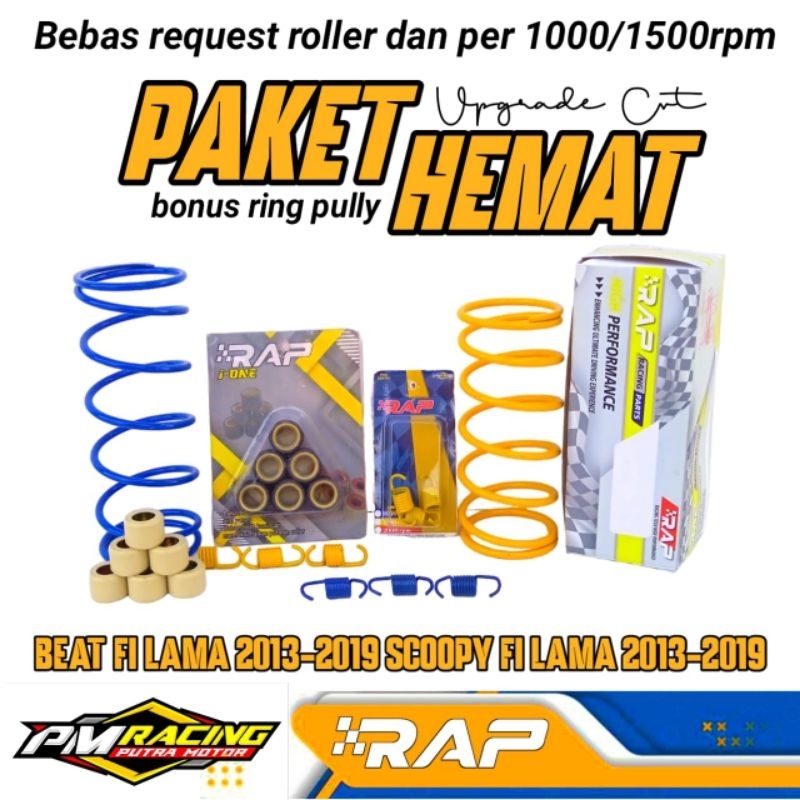 PAKET UPGRADE CVT BEAT FI, SCOOPY FI BEAT POP 2013-2019 / PAKET KIRIAN CVT BEAT FI