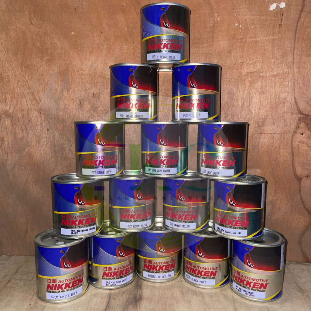 [FCS.MDN] Cat Nikken - Cat Duco - Cat 200ml 200cc - Cat Hitam Putih Doff Kilat Hijau Oren Orange Kun