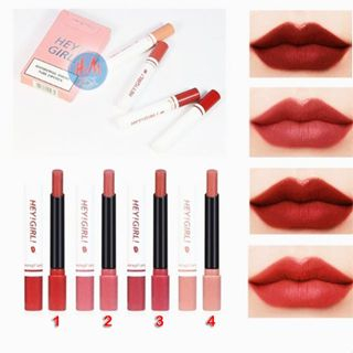 [PER BOX ISI 4 PCS] LIPSTIK HENG FANG HEY GIRL MATTE / SMOKE / ROKOK TUBE LIPSTICK 4 WARNA