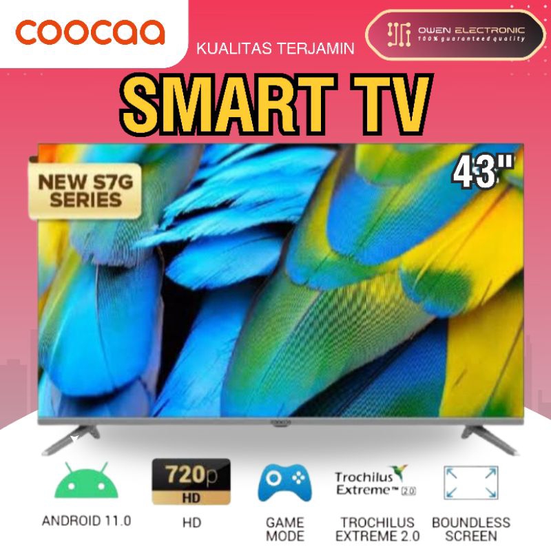 TV LED COOCAA 43S7G/ Coocaa Android TV 43 Inch/ Android 11.0 NEW