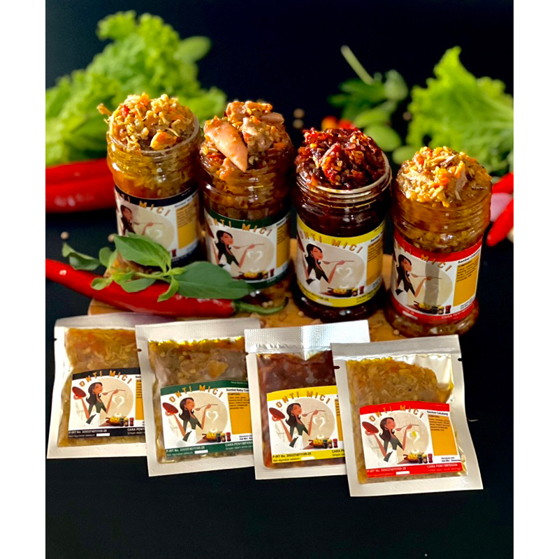 

sambal ONTI MICI sambal baby cumi sambal cakalang asap sambal teri medan beli 5 sambal free 1 kremesan ayam