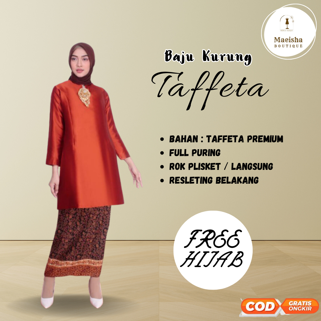 RJ3 Setelan Baju Kurung Siti Nurbaya Free Hijab / Baju Kurung Melayu / Baju Kurung Malaysia / Atasan
