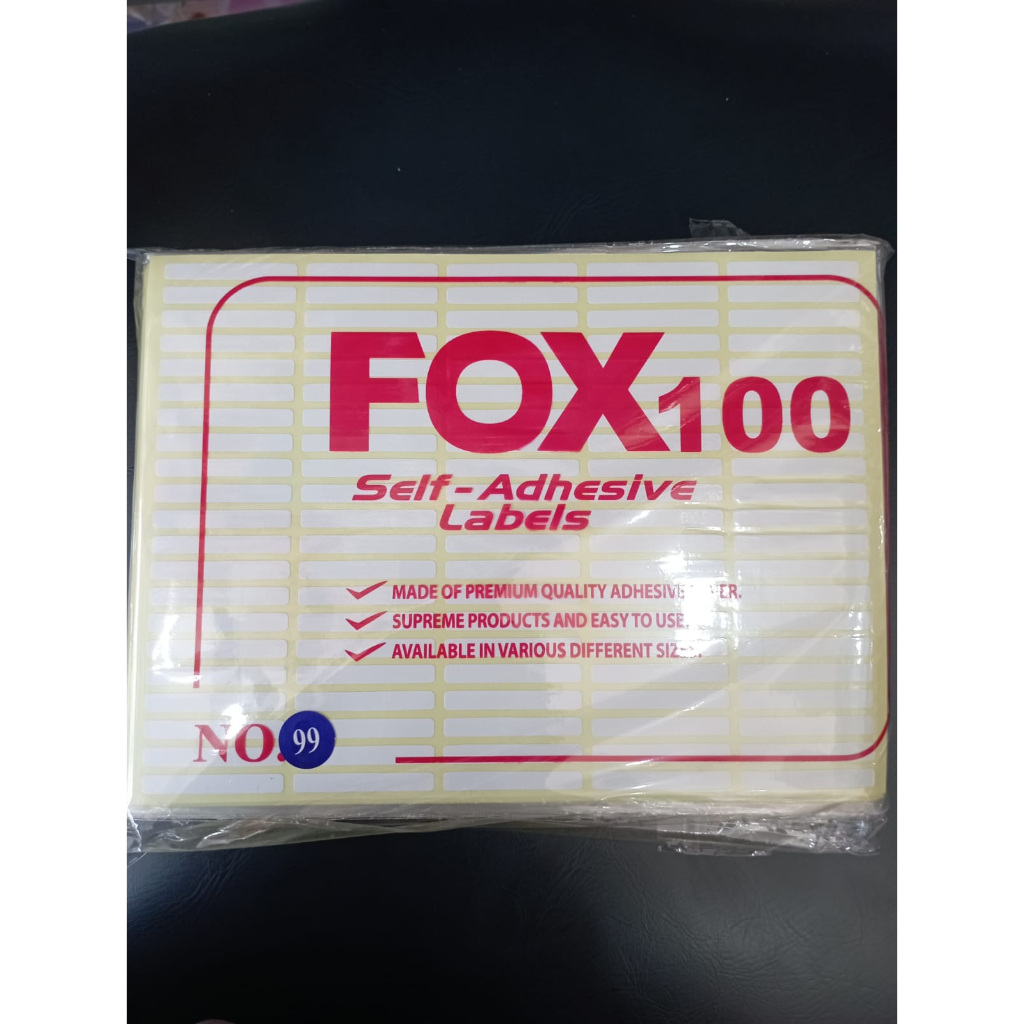 

Stiker label harga 5x34mm FOX100 no 99