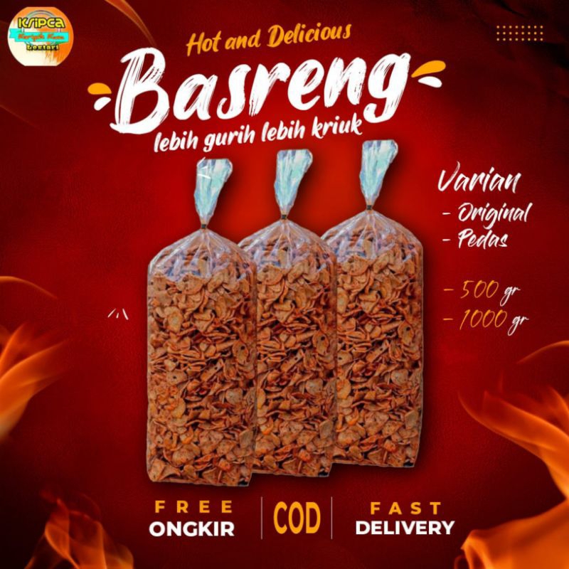 

Basreng Pedas 500 gr Gurih Daun Jeruk Renyah Bumbu Melimpah
