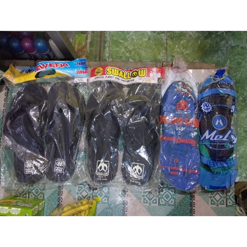 Sandal Jepit Swallow warna / swallow putih / Sandal Mely