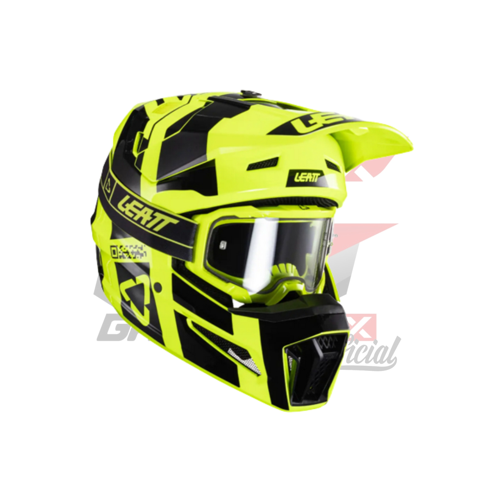 HELM LEATT MOTO 3.5 INCLUDE GOGGLE 4.5 - CITRUS