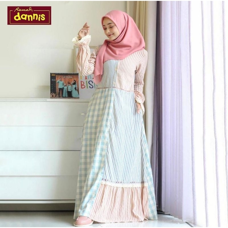 Abaya Dannis A230301/Gamis Dannis katun/Gamis Dannis terbaru