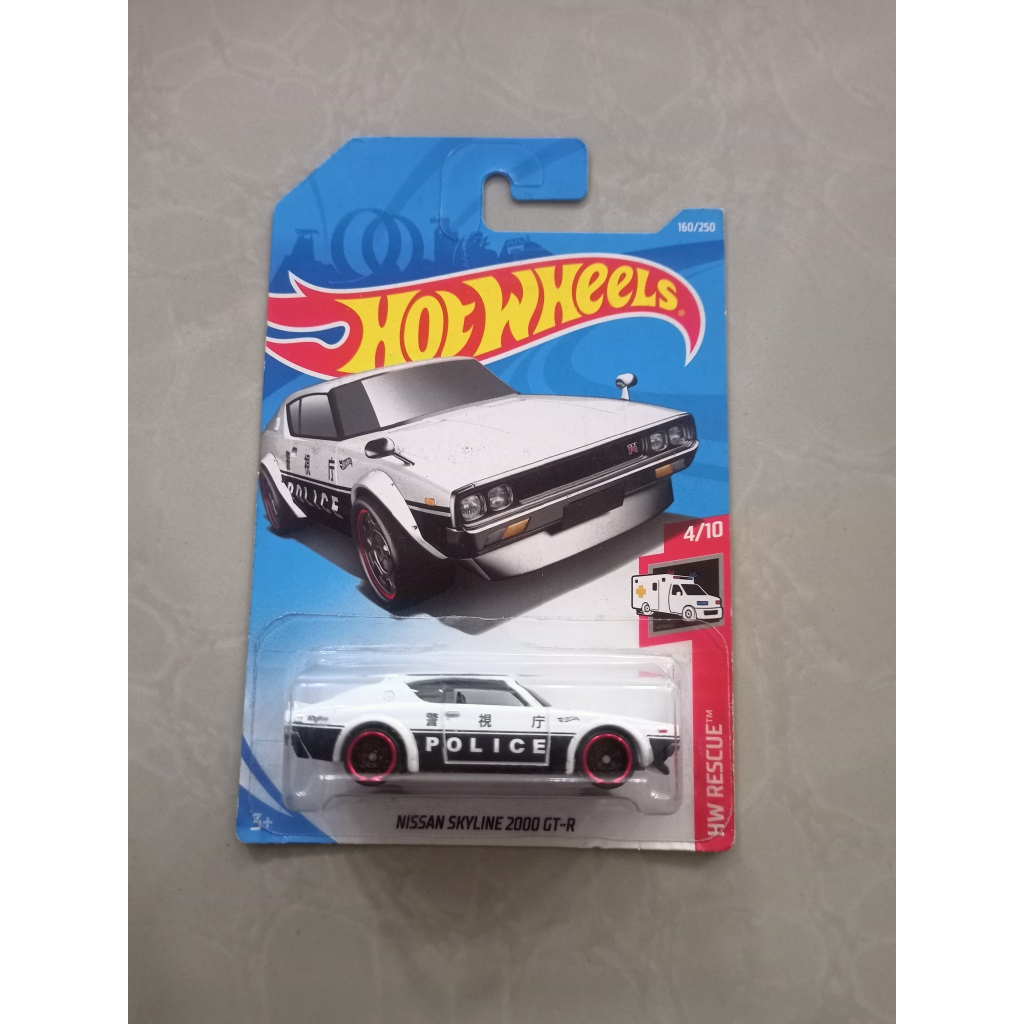 HOTWHEELS NISSAN SKYLINE 2000GTR POLICE PUTIH