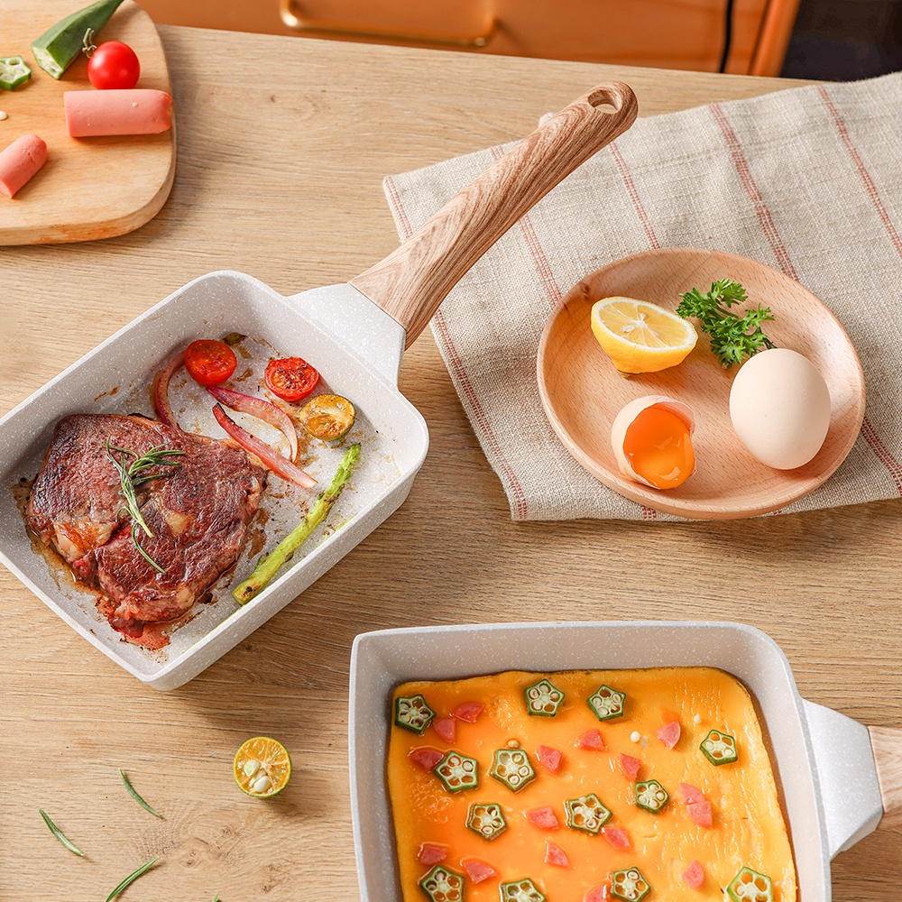 Wajan Penggorengan Telur Omelet Persegi Non-stick / Omelette Egg Fry Pan / Wajan Penggorengan Telur 