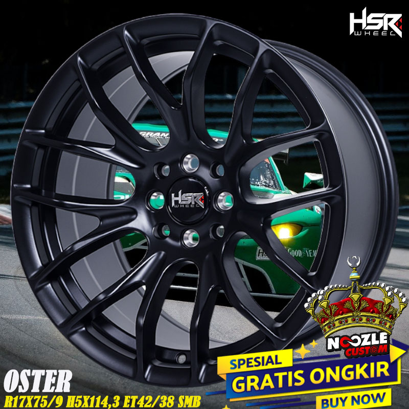 Velg Mobil HSR Ring 17 Lebar Belang Warna Hitam Pelek Racing Xenia Yaris